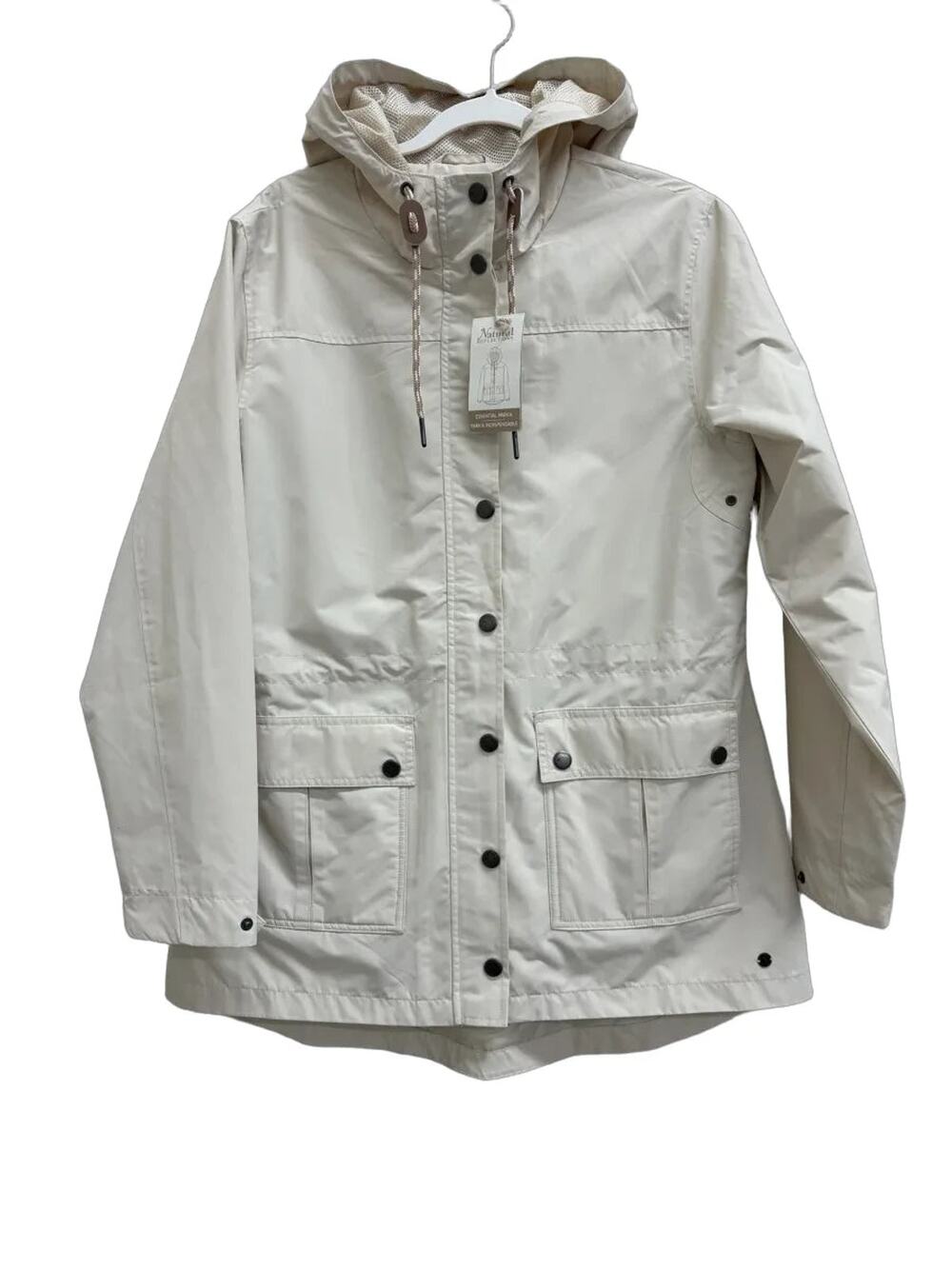 Natural Reflections Cream Essential Parka Jacket Hood